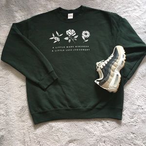 Forest green crew neck